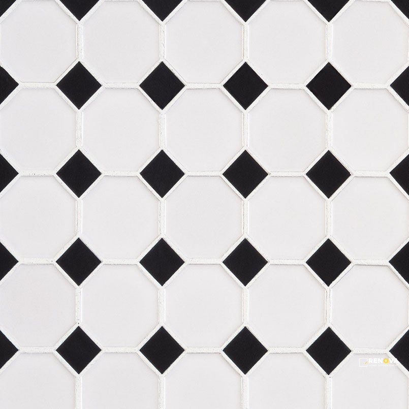 RETRO BIANCO OCTAGON 6MM GLOSSY ( 14.1 SF PER BOX ) - 3