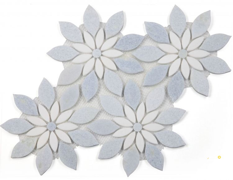 DAISY BLOOM OCEAN MOSIAC 11.75" X 13.25" - 3