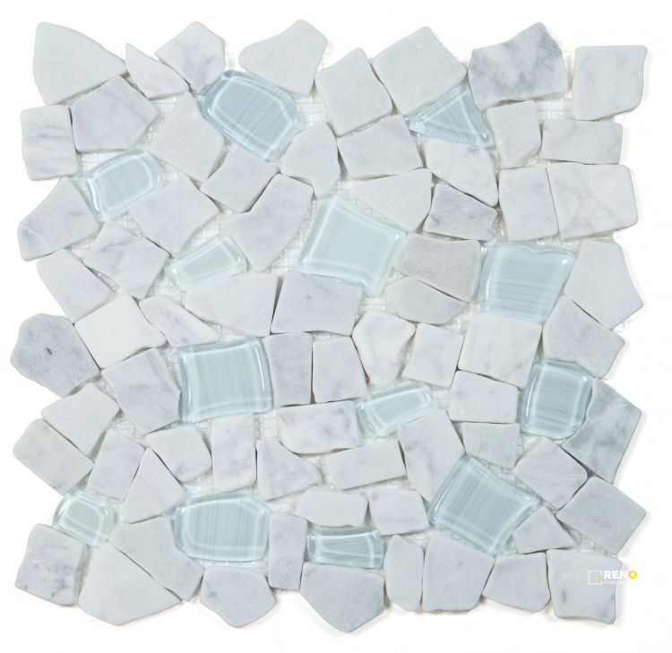 PEBBLE CARRARA MOSAIC 12" X 12" - 5
