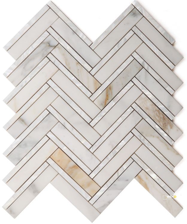 DIANA HERRINGBONE CALACATTA MOSAIC 11" X 11.75" - 3