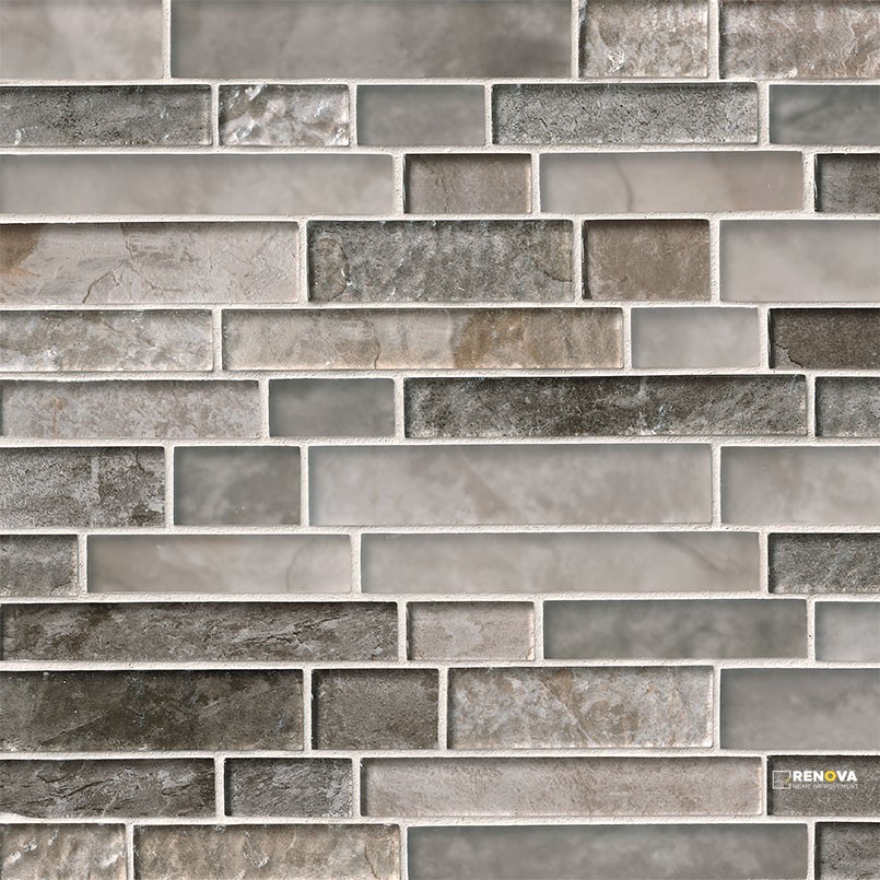 SAVOY GLASS INTERLOCKING PATTERN MOSAIC 8MM - 3