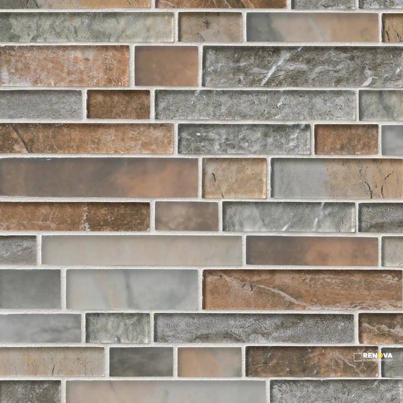 TAOS GLASS INTERLOCKING PATTERN MOSAIC 8MM - 4