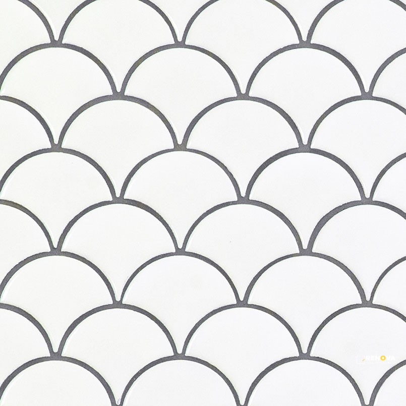RETRO BIANCO SCALLOP 6MM GLOSSY ( 13.65 SF PER BOX ) - 6