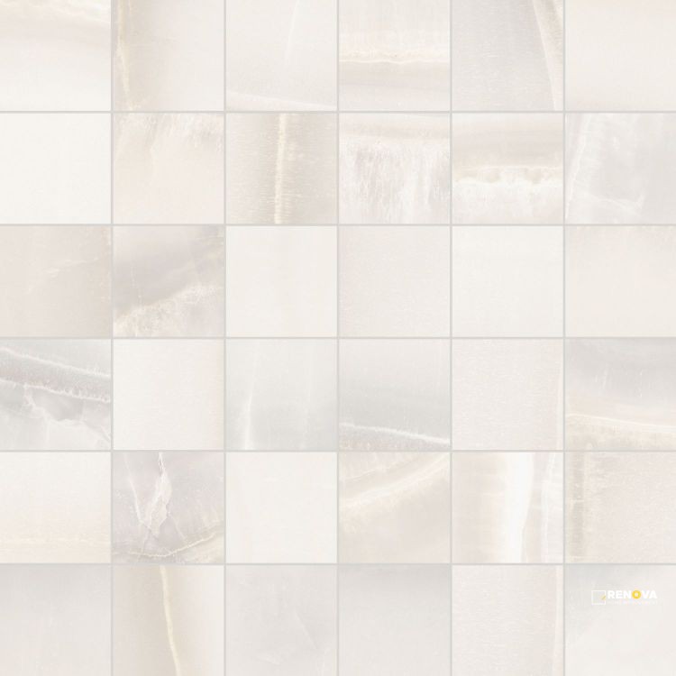 AKOYA WHITE MATTE MOSAIC 12" X 12" - 3
