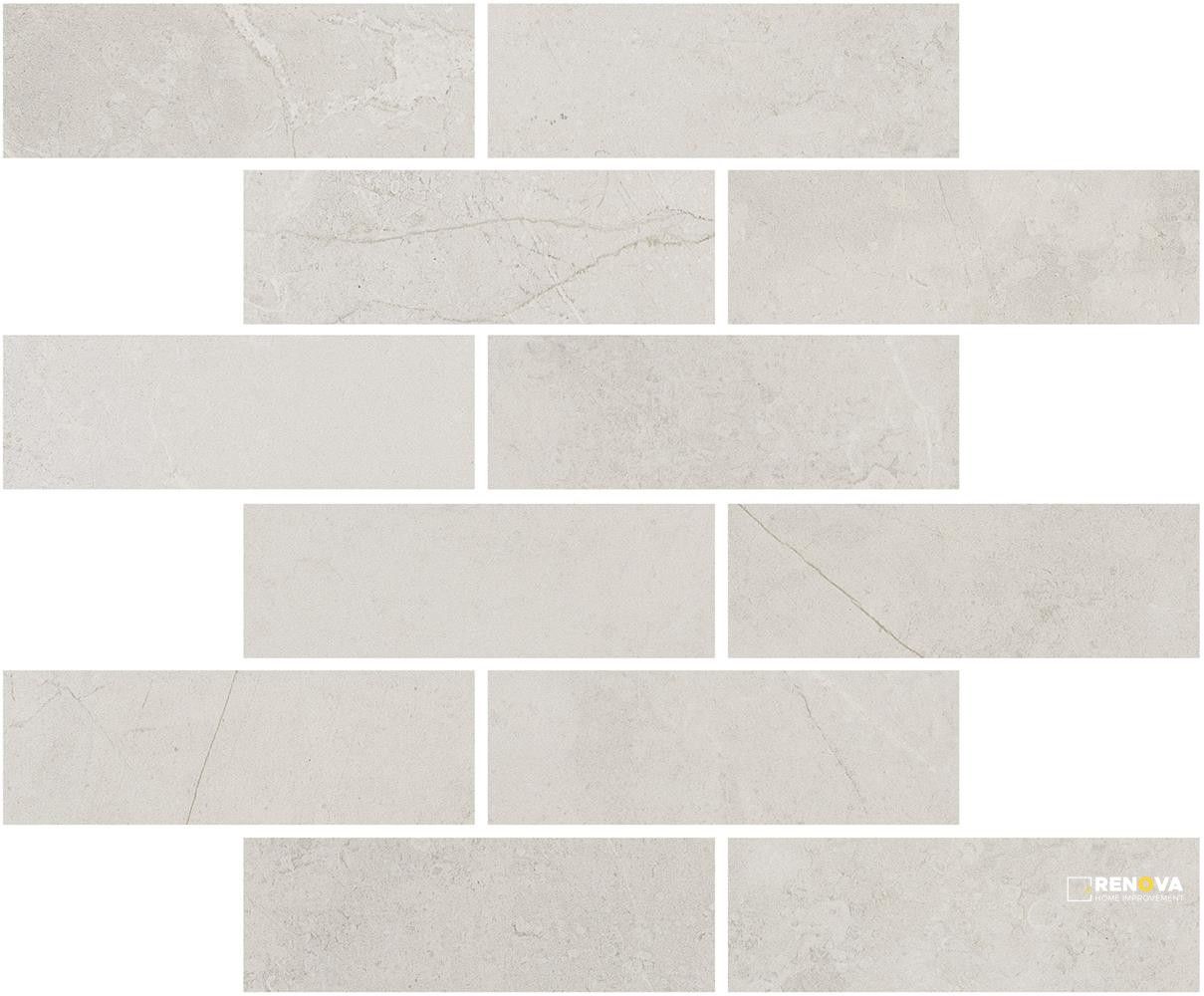 PORTOBELLO ST CROIX BIANCO 2X6 STAGGERED MOSAIC MATTE .92 SF/SHT - 2