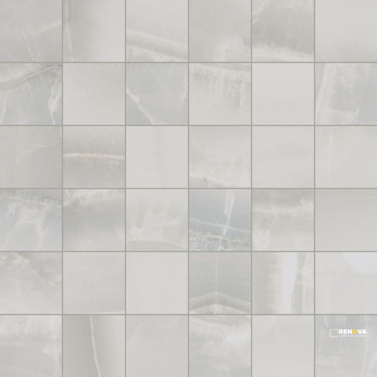 AKOYA SILVER MATTE MOSAIC 12" X 12" - 2