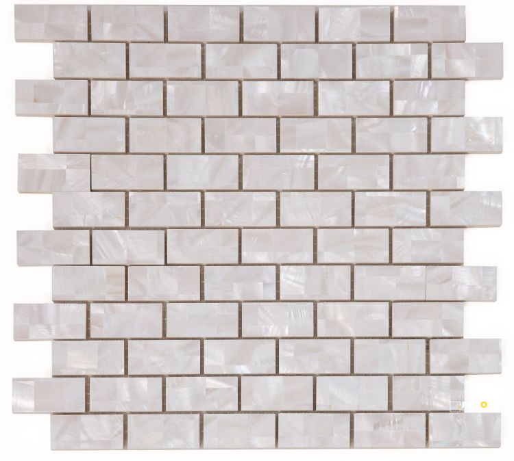 PEARL LARGE BRICK MOSAIC 11.75" X 11.75" - 5