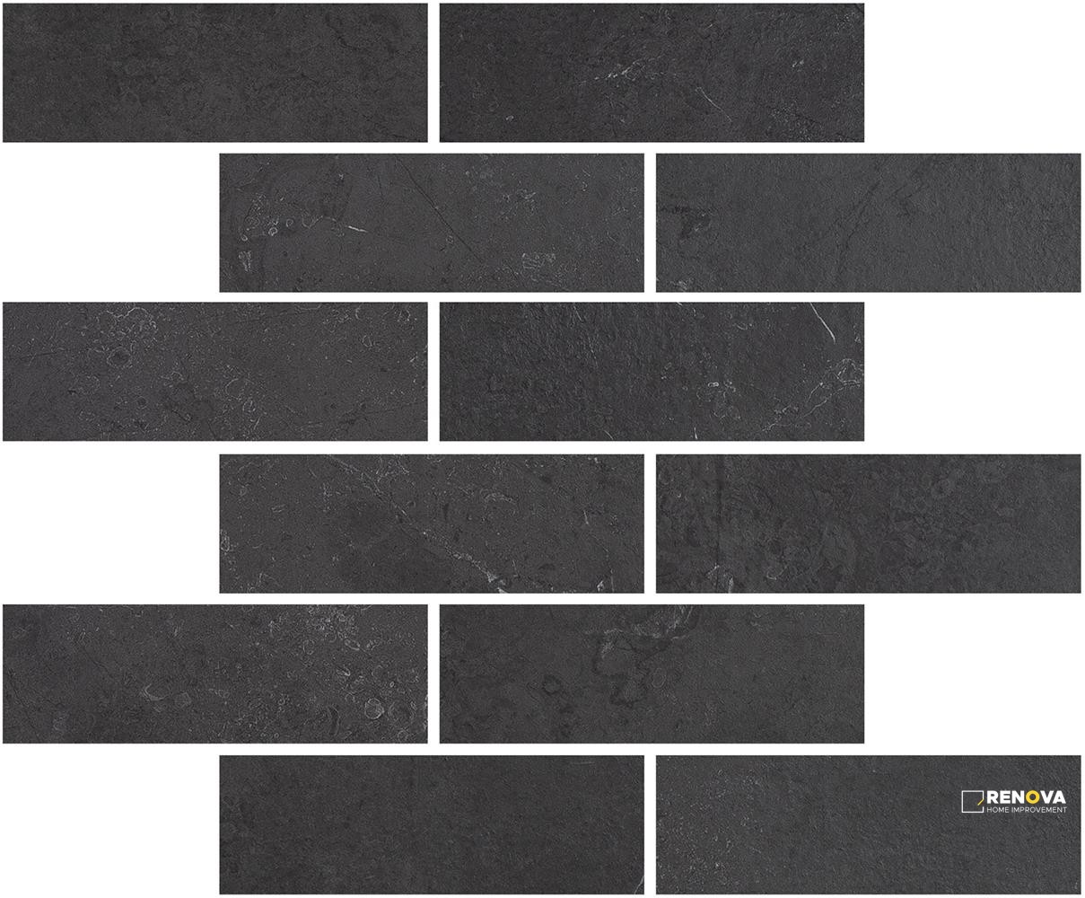 PORTOBELLO ST CROIX FLINT 2X6 STAGGERED MOSAIC MATTE .92 SF/SHT - 2