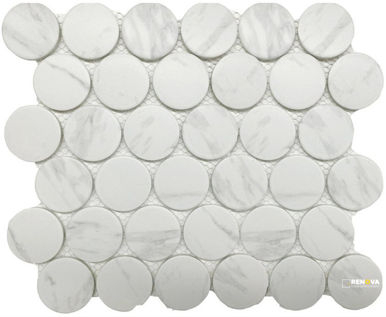 CC MOSAICS PLUS MATTE CARRARA DOTS 2" - 3