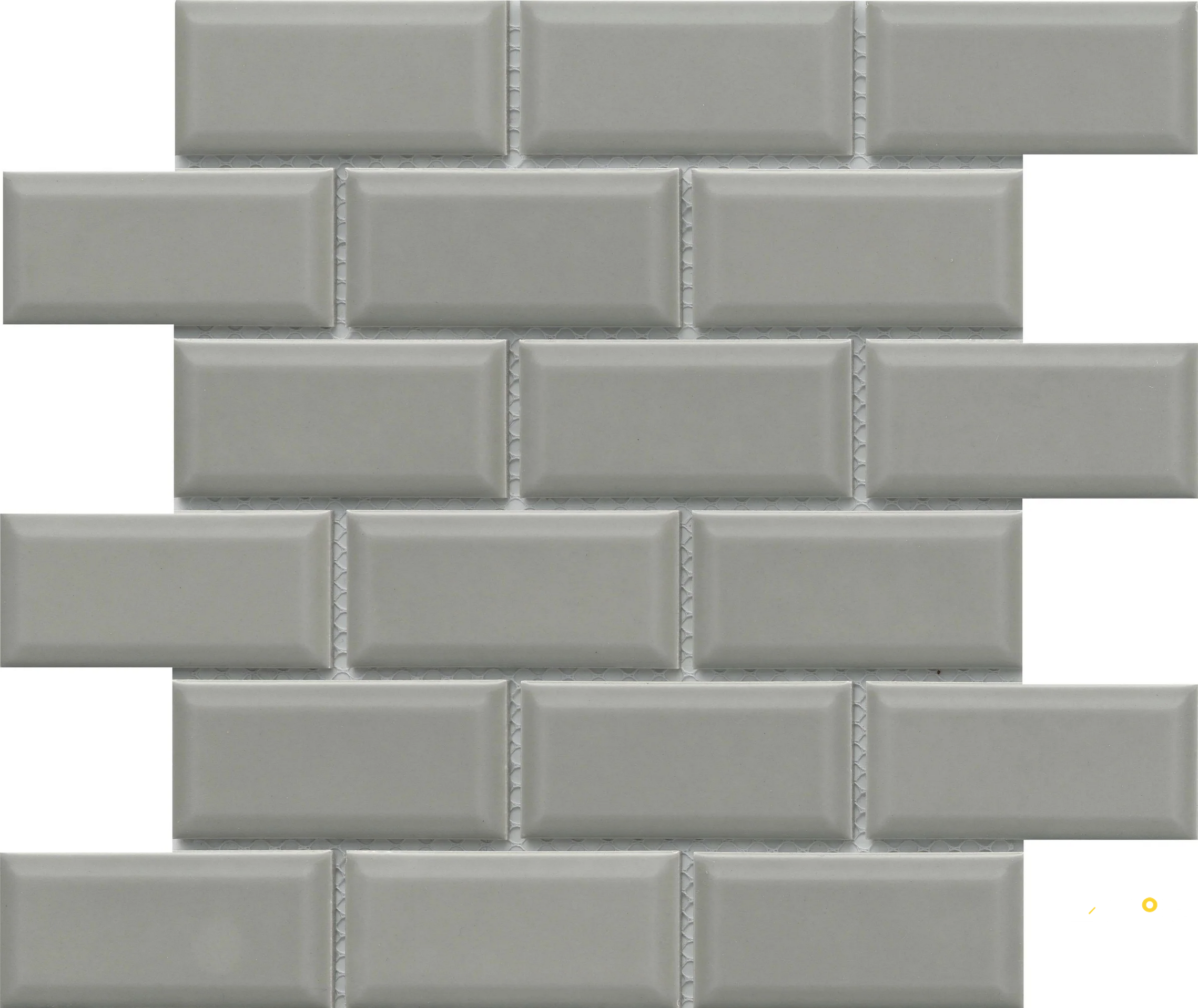 REWARD GLOSSY 2X4 BEVELED OFFSET MOSAIC 11X12 - 3