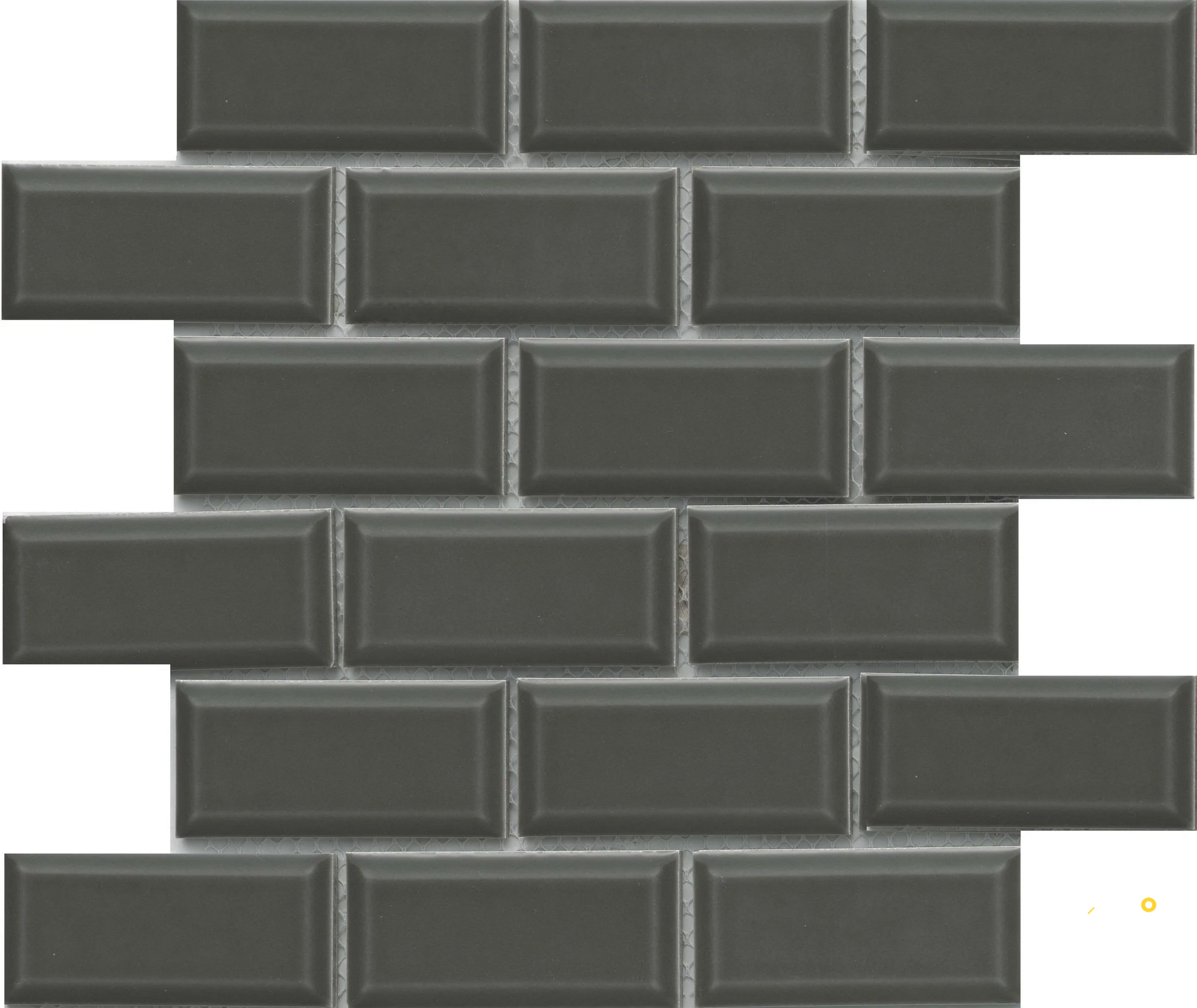 REWARD GLOSSY 2X4 BEVELED OFFSET MOSAIC 11X12 - 4