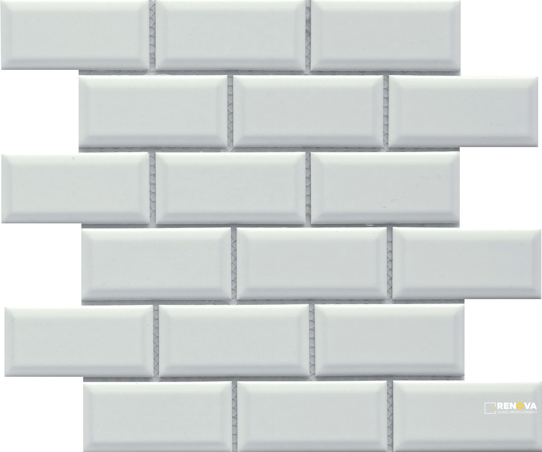 REWARD GLOSSY 2X4 BEVELED OFFSET MOSAIC 11X12 - 5