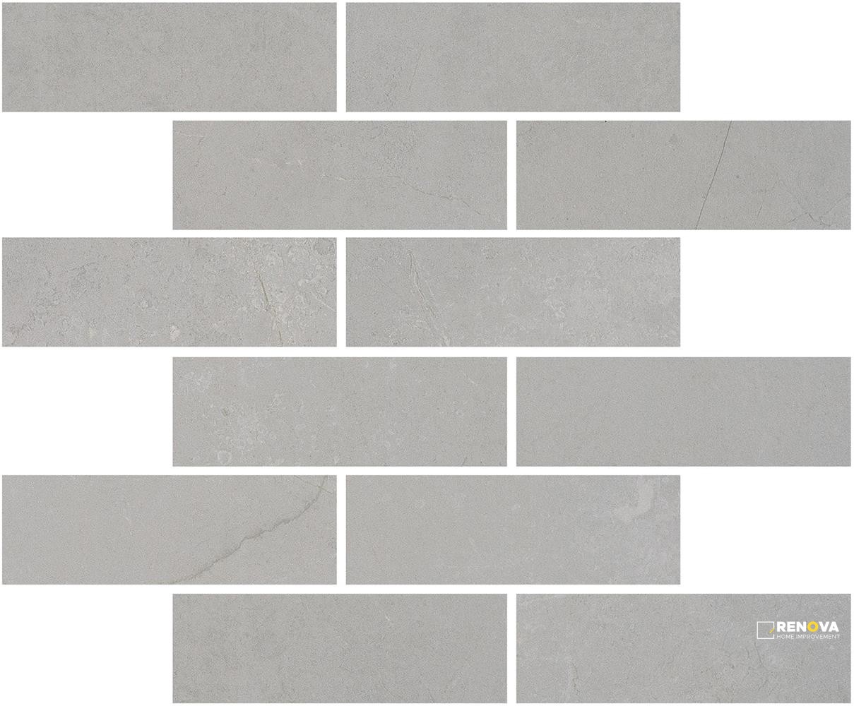 PORTOBELLO ST CROIX PEWTER 2X6 STAGGERED MOSAIC MATTE .92 SF/SHT - 2