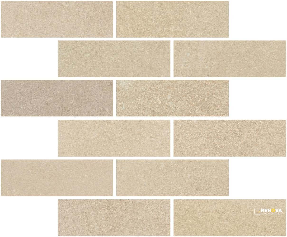 PORTOBELLO BELGIQUE BEACH 2X6 STAGGERED MOSAIC MATTE .92 SF/SHT - 2