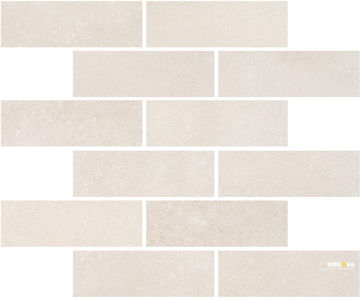 PORTOBELLO BELGIQUE SEA SHELL 2X6 STAGGERED MOSAIC MATTE .92 SF/SHT - 2