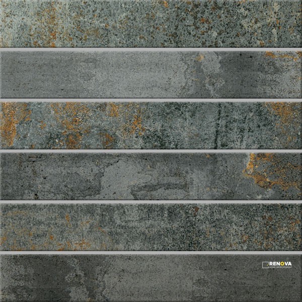 CROSSVILLE ALTERED STATE ACID WASH 2X12 MOUNTED MOSAIC UNPOLISHED   2X12 PIECE - 2