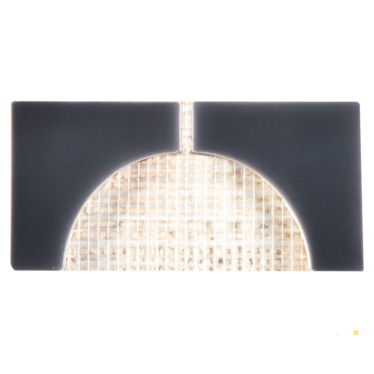 CROSSVILLE CURSIVE CHARCOAL 3X6 2 CORNER MOSAIC GLOSS - 6