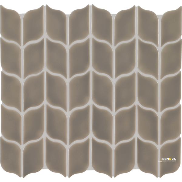 CROSSVILLE HANDWRITTEN NEUTRALS DEAR SIR LEAF MOSAIC GLOSS    .875 SF/SHT - 4