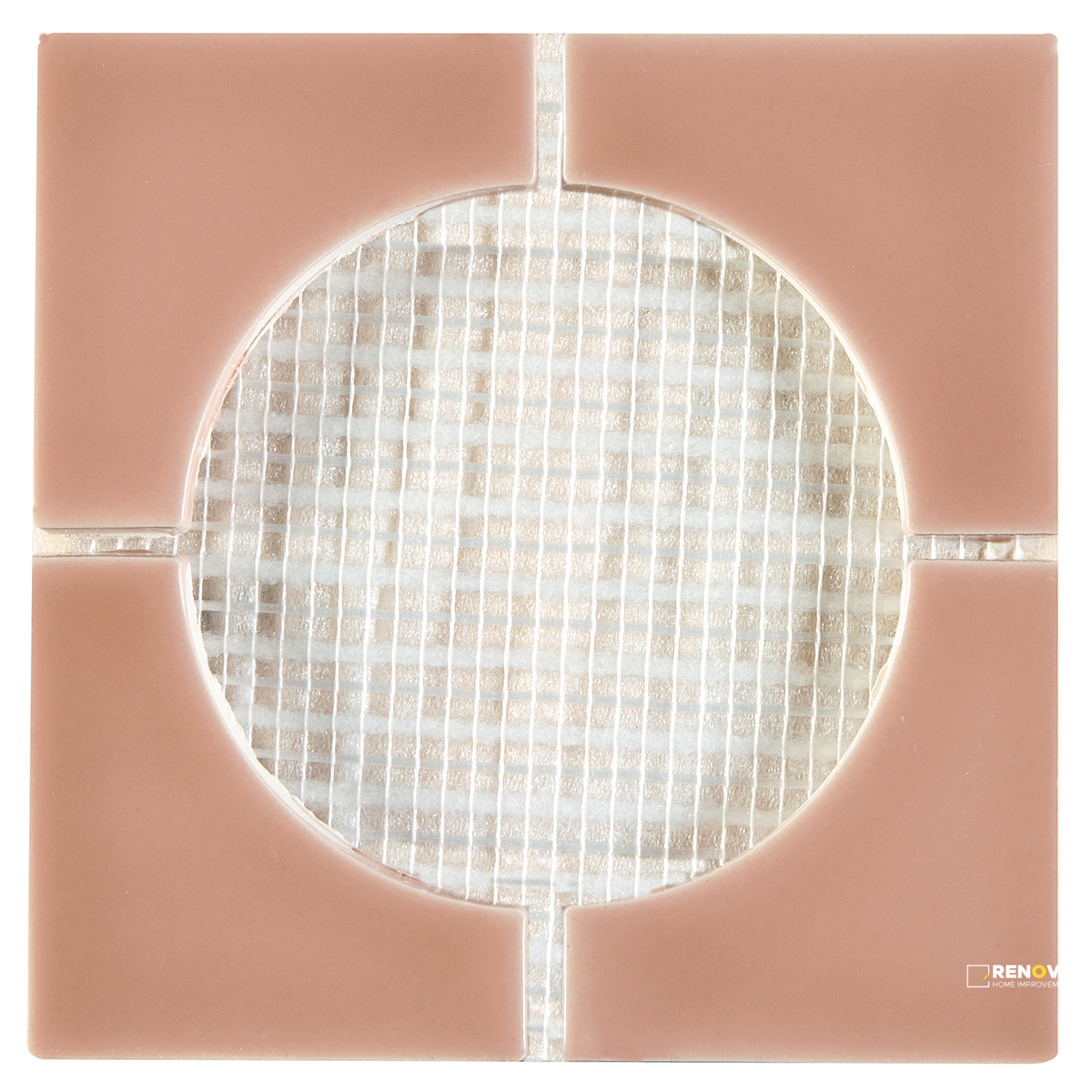 CROSSVILLE CURSIVE ROSE GOLD 6X6 4 CORNER MOSAIC GLOSS - 5