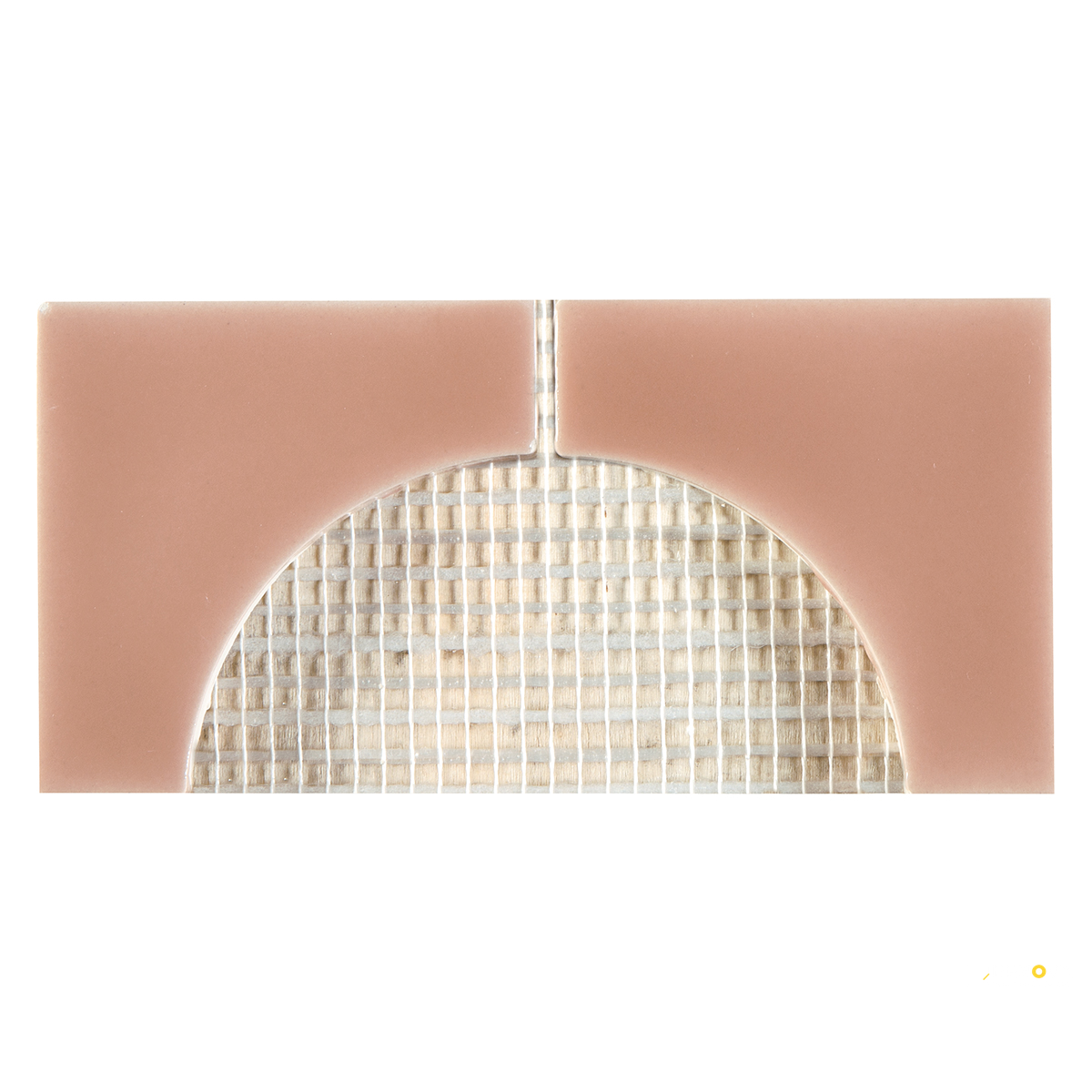 CROSSVILLE CURSIVE ROSE GOLD 3X6 2 CORNER MOSAIC GLOSS - 5