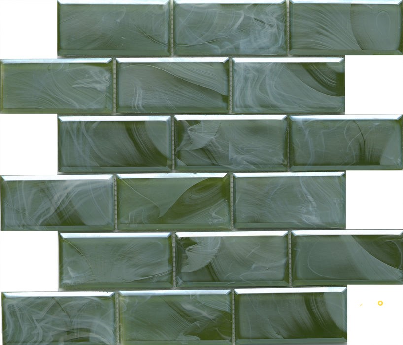 SPLASH GLOSS 2X4 BEVEL MOSAIC 12X12 - 3