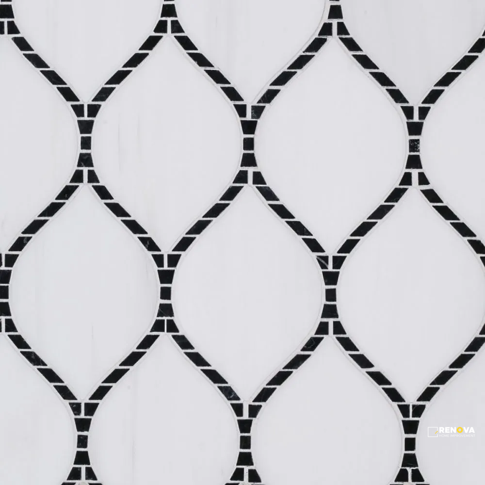CHAPTER 18 - ROTUNDA NERO MARQUINA BATON ROUGE MOSAIC ON 8-1/8" X 14-3/4" - 5