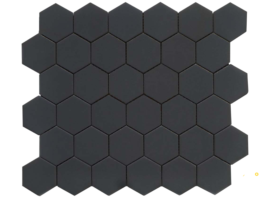CC MOSAICS MATTE BLACK HEXAGON MOSAIC 2X2 - 2