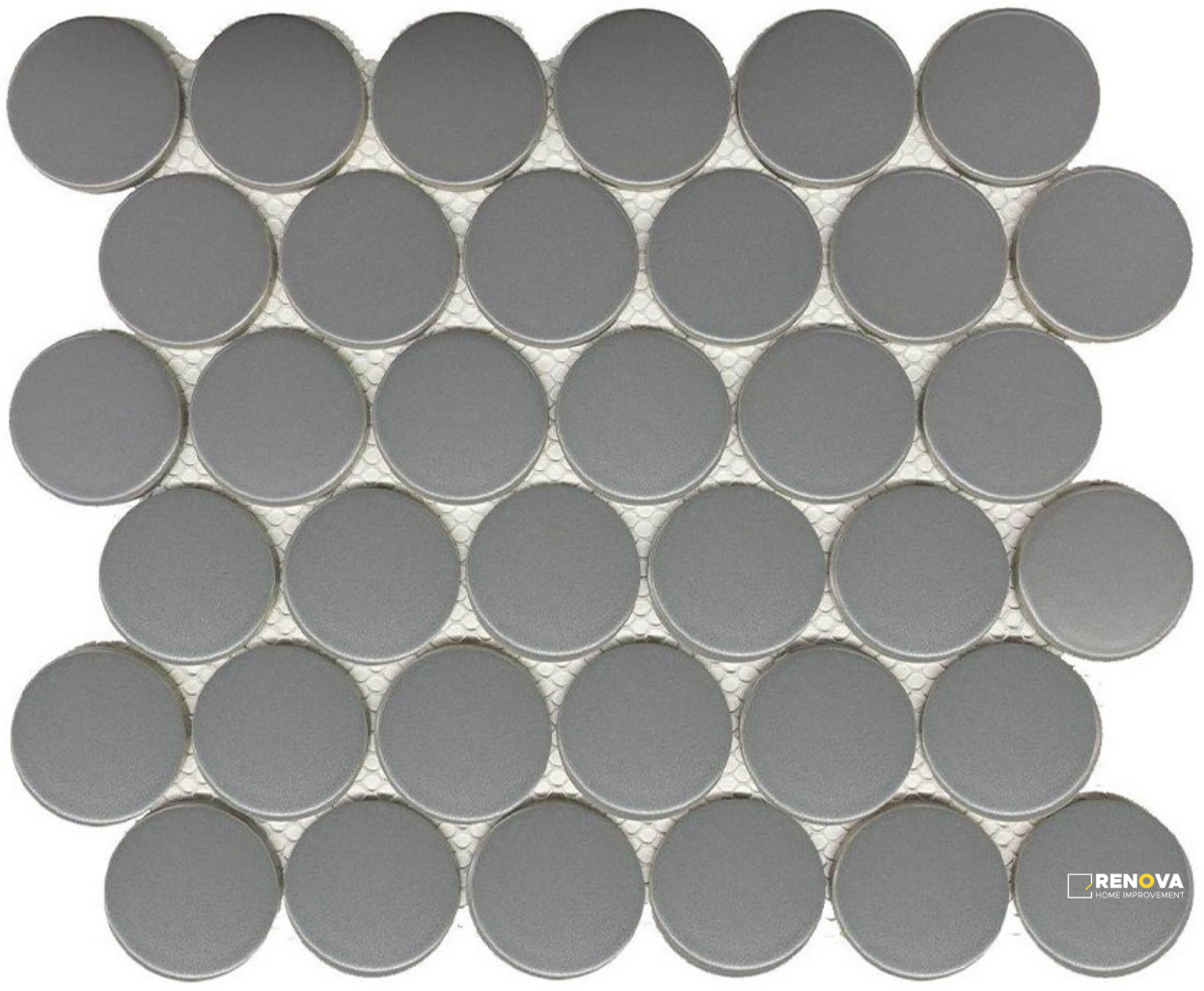 CC MOSAICS PLUS MATTE TENDER GRAY DOTS 2" - 3