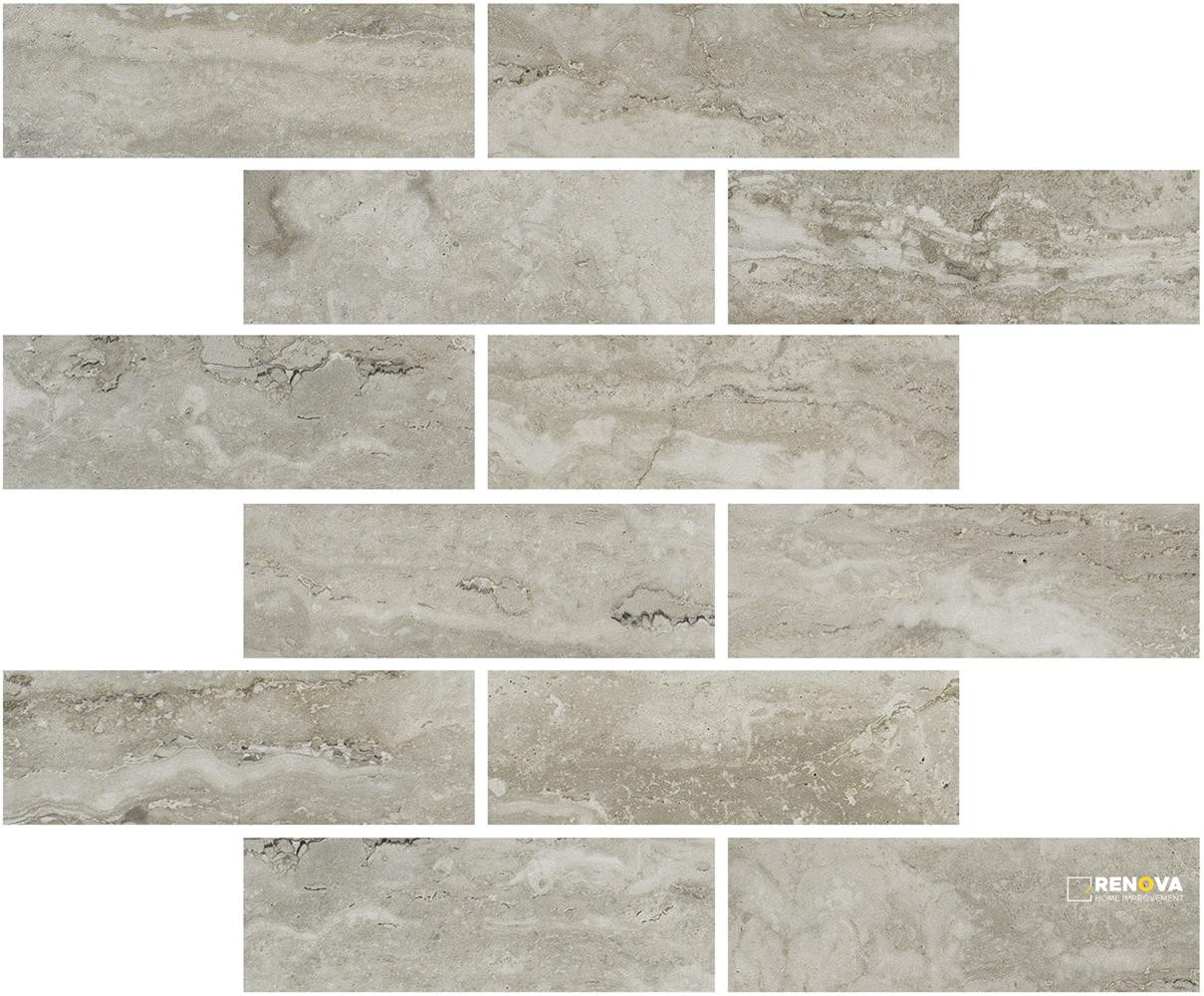 PORTOBELLO TIVOLI NATURAL 2X6 STAGGERED MOSAIC MATTE .92 SF/SHT - 2