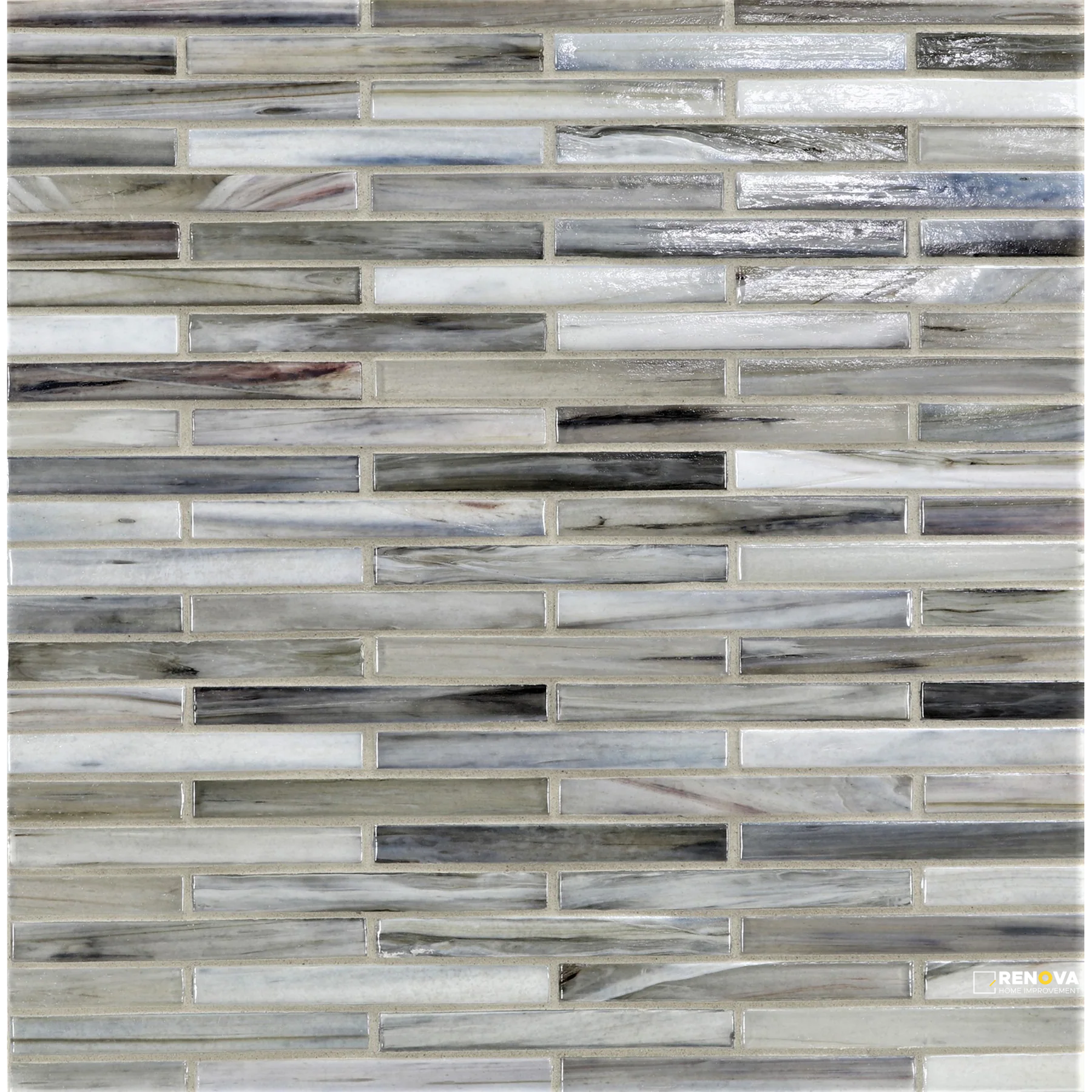 LUNADA BAY TILE AGATE BARI 1/2X4 BRICK MOSAIC PEARL - 2