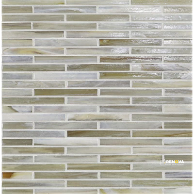 LUNADA BAY TILE AGATE CORTONA 1/2X4 BRICK MOSAIC PEARL - 2