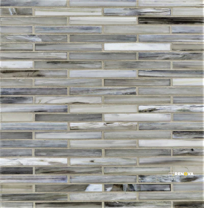 LUNADA BAY TILE AGATE BARI 1/2X4 BRICK MOSAIC SILK - 2