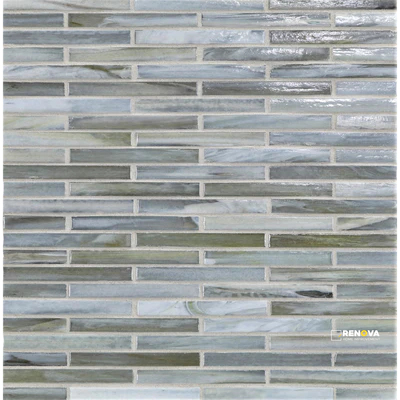 LUNADA BAY TILE AGATE LUCCA 1/2X4 BRICK MOSAIC PEARL - 2