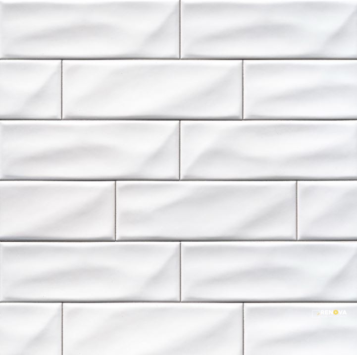 WHISPER WHITE GLAZED HANDCRAFTED 4X12 ( 4.995 SF PER BOX ) - 2