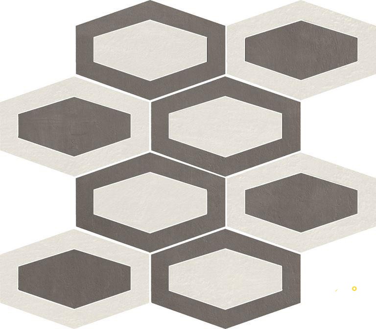 GAZZINI FACTORY WHITE BLACK 5X3-1/3 CITIZEN MOSAIC .7524 SF PER SHT 10X10 SHEET - 2