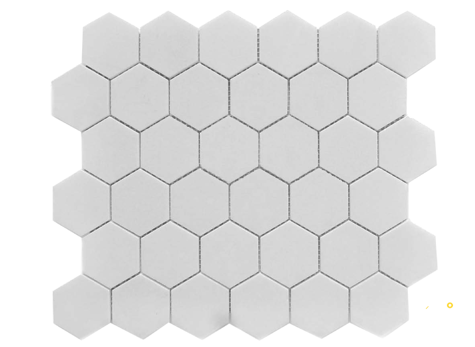CC MOSAICS MATTE WHITE HEXAGON MOSAIC 2X2 - 2