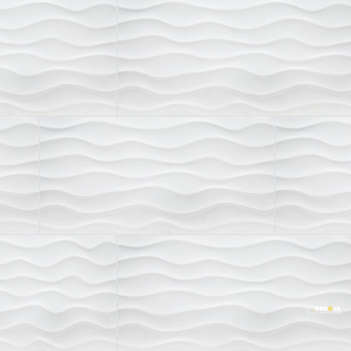 DYMO WAVY WHITE 12X24 GLOSSY ( 16 SF PER BOX ) - 3