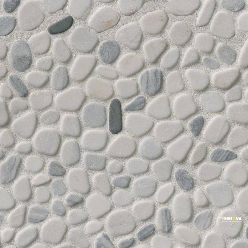 BLACK AND WHITE PEBBLES PATTERN TUMBLED ( 9 SF PER BOX ) - 7