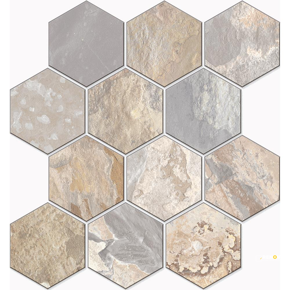 EDIMAX MORE NUT 4X4 HEXAGON MOSAIC   1.0764 SF/SHT - 2