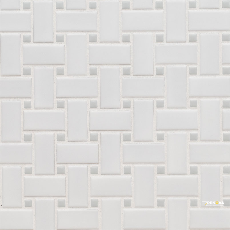 WHITE AND GRAY MATTE BASKETWEAVE 6MM ( 14.4 SF PER BOX ) - 4