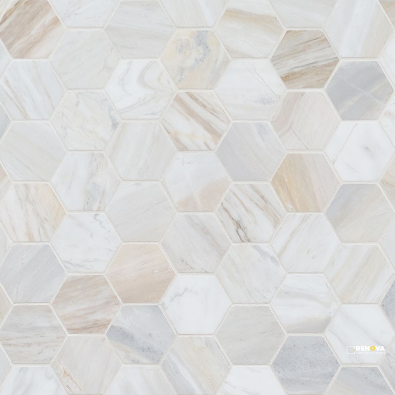 ATHENA GOLD 2" HEXAGON HONED - SMOT-ATHGOL-2HEXH - 5