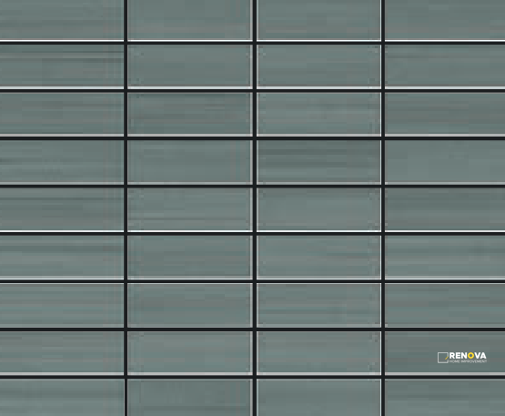 GAZZINI MET SMOKE 1X3 STACKED MOSAIC .8611 SF PER SHT - 2