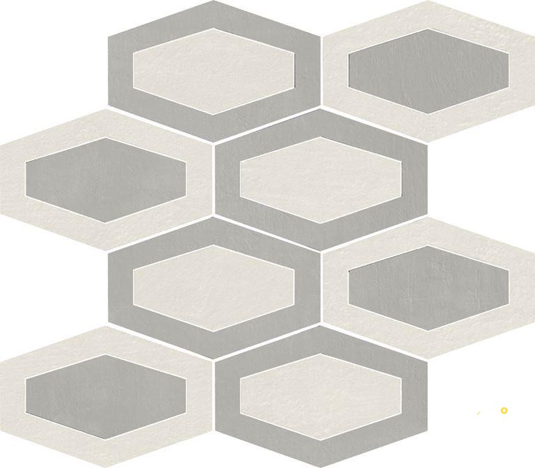 GAZZINI FACTORY WHITE GREY 5X3-1/3 CITIZEN MOSAIC .7524 SF PER SHT 10X10 SHEET - 2