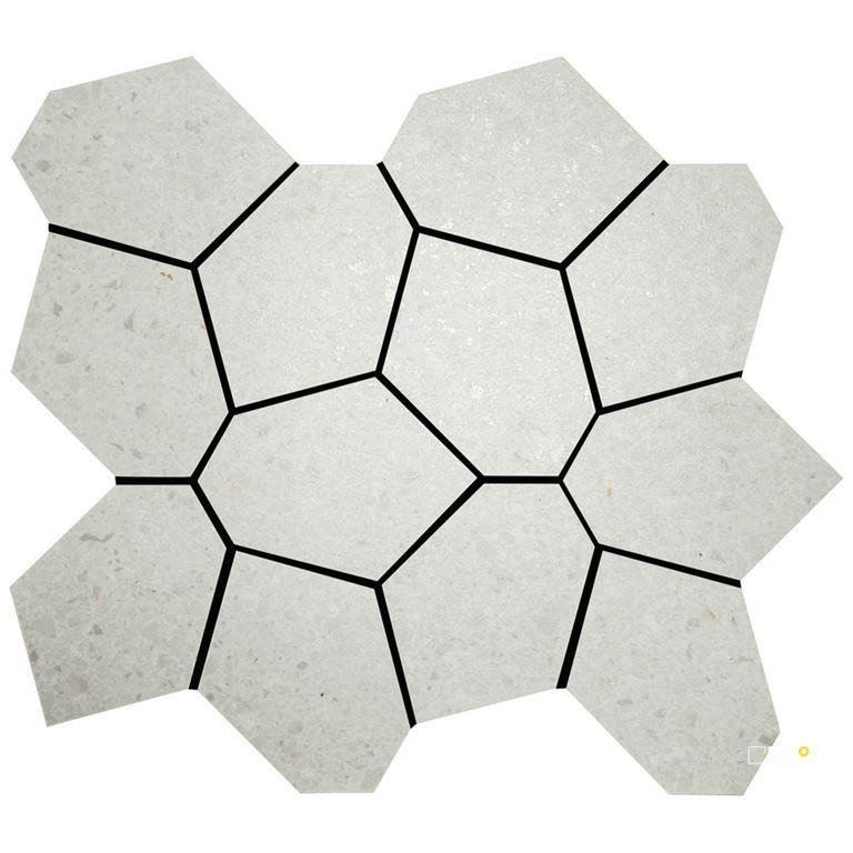 CROSSVILLE ALASKA GLACIER POLYGON MOSAIC UNPOLISHED   1.26 SF/SHT - 2