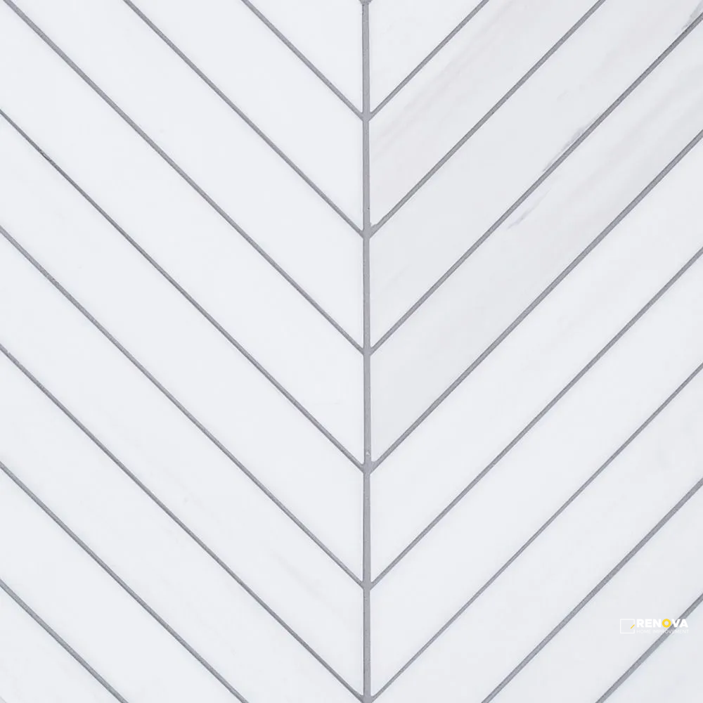 CHAPTER 18 - ROTUNDA DOLOMITE 2" X 10" CHEVRON MOSAIC ON 10-1/2" X 14-1/4" - FLOJEF505 - 4