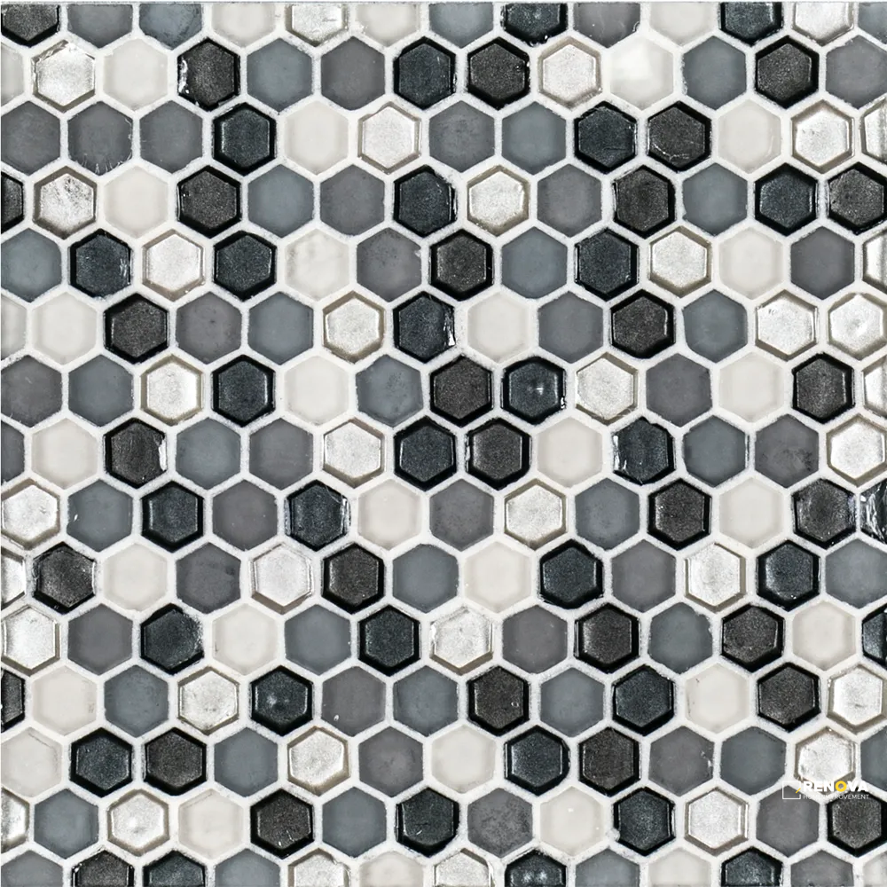 CHAPTER 1 - SUITE GLASS HEX MOSAIC 5/8" ON 11" X 11" SHEET - FLOJEF108 - 11