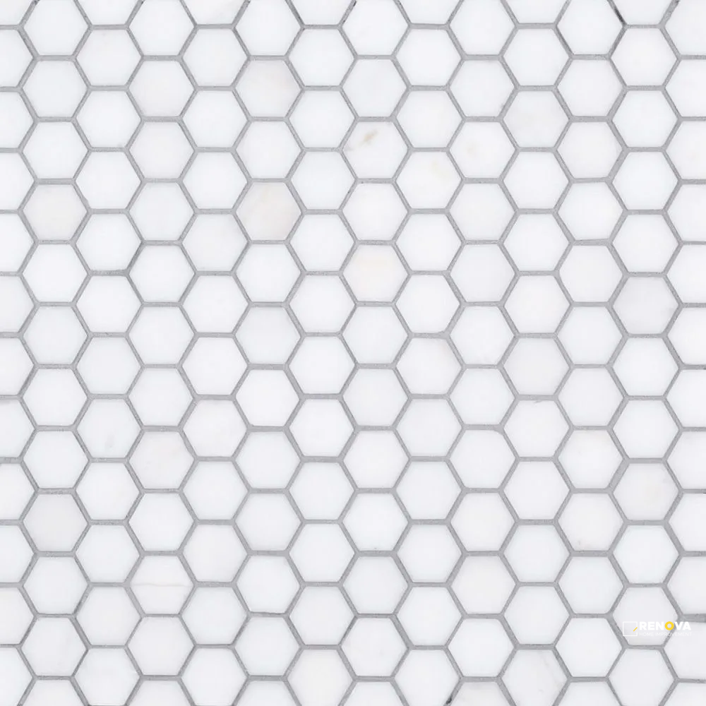 CHAPTER 18 - ROTUNDA DOLOMITE 1" HEXAGON MOSAIC ON 10-3/4" X 11-3/8" - FLOJEF504 - 4