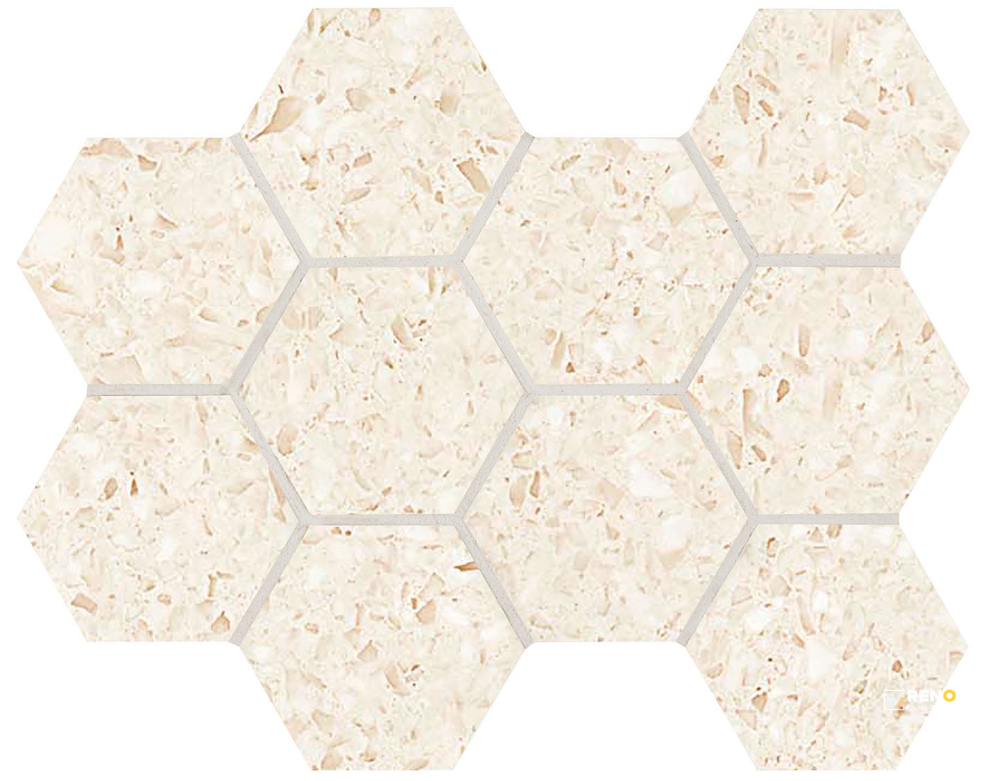 TERRAZZO HEXAGON MOSAIC 4" - 5