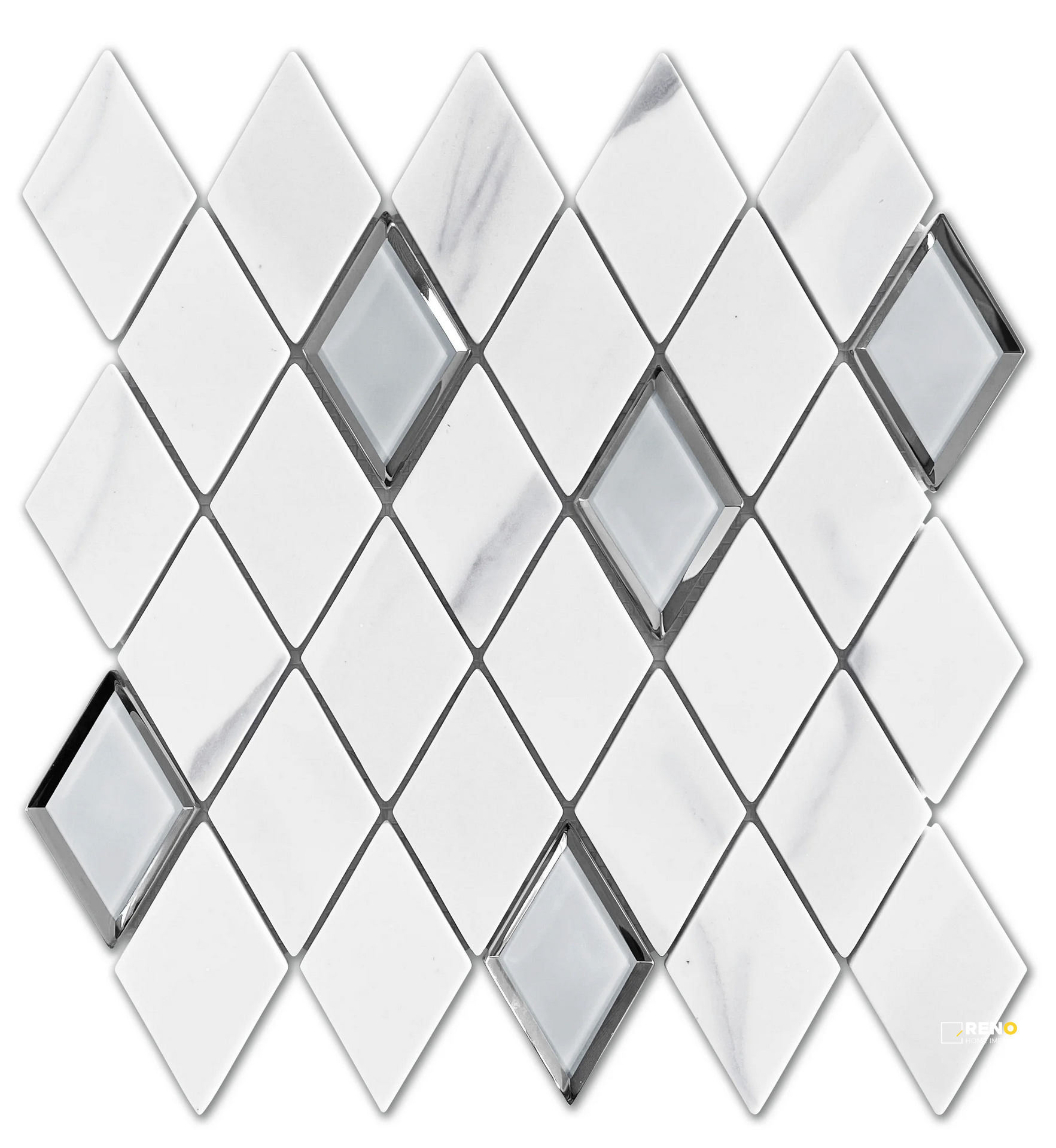 LAMOUR POLISHED 2X4 DIAMOND MOSAIC 12X12 - 2