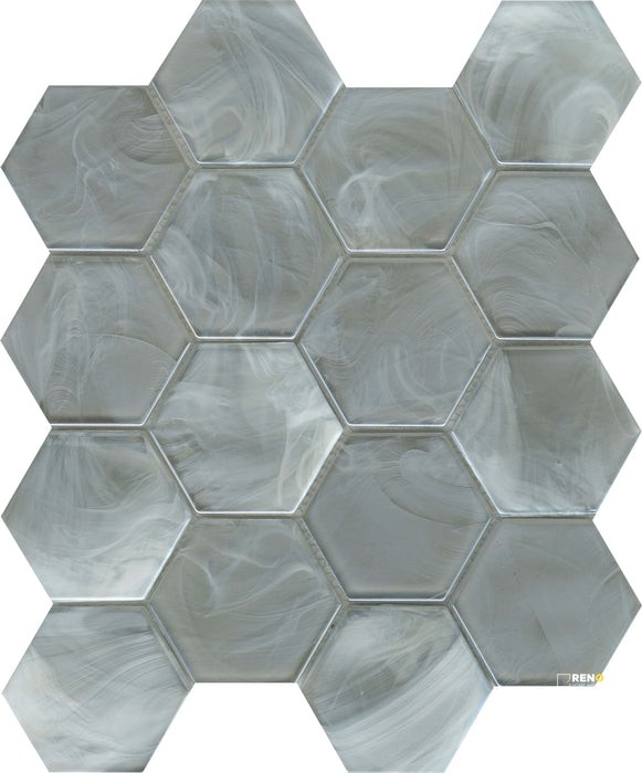 SPLASH 3IN HEX GLOSS MOSAIC 11X12 - 3